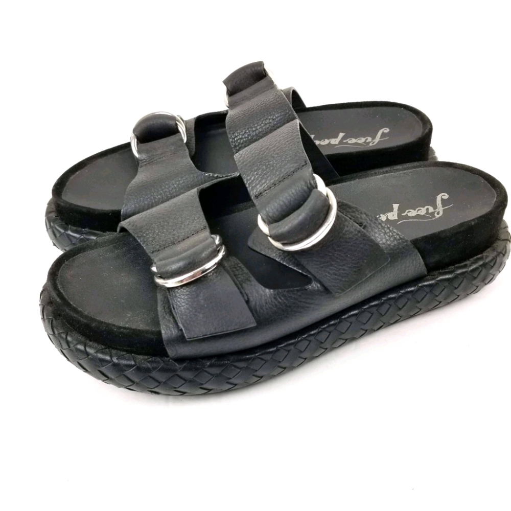 Free People Women's Panama Footbed Sandal in Black
